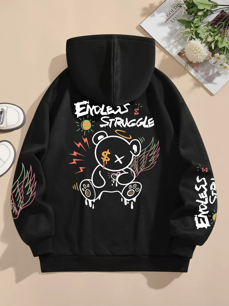 Damen Kapuzenpullover Sweatshirt Hoodie Pulli Kapuzenpulli Streetwear Pullover