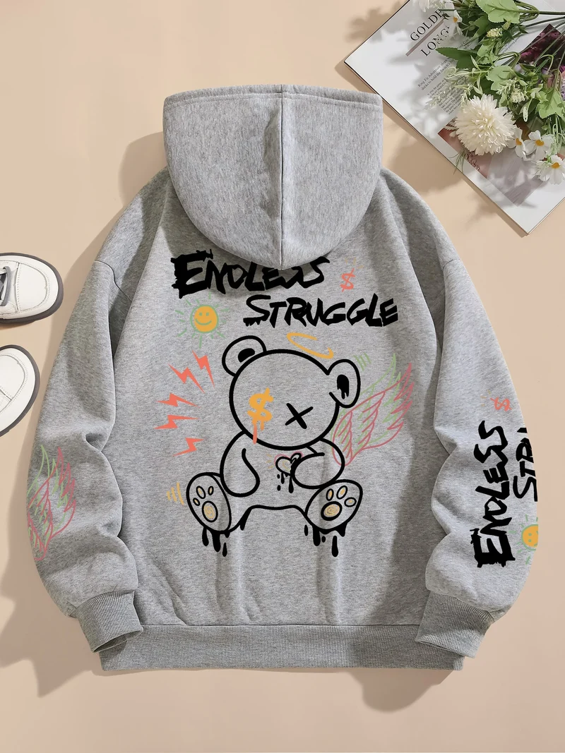 Damen Kapuzenpullover Sweatshirt Hoodie Pulli Kapuzenpulli Streetwear Pullover