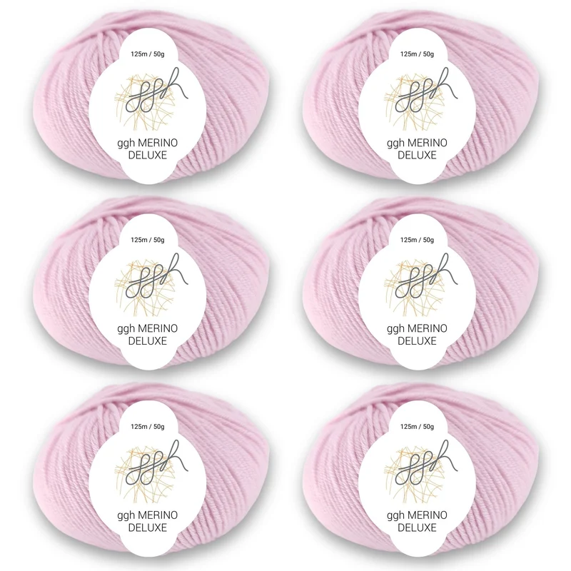 ggh Merino Deluxe - 300g Set (6x50g) - 015 - Zartrosa