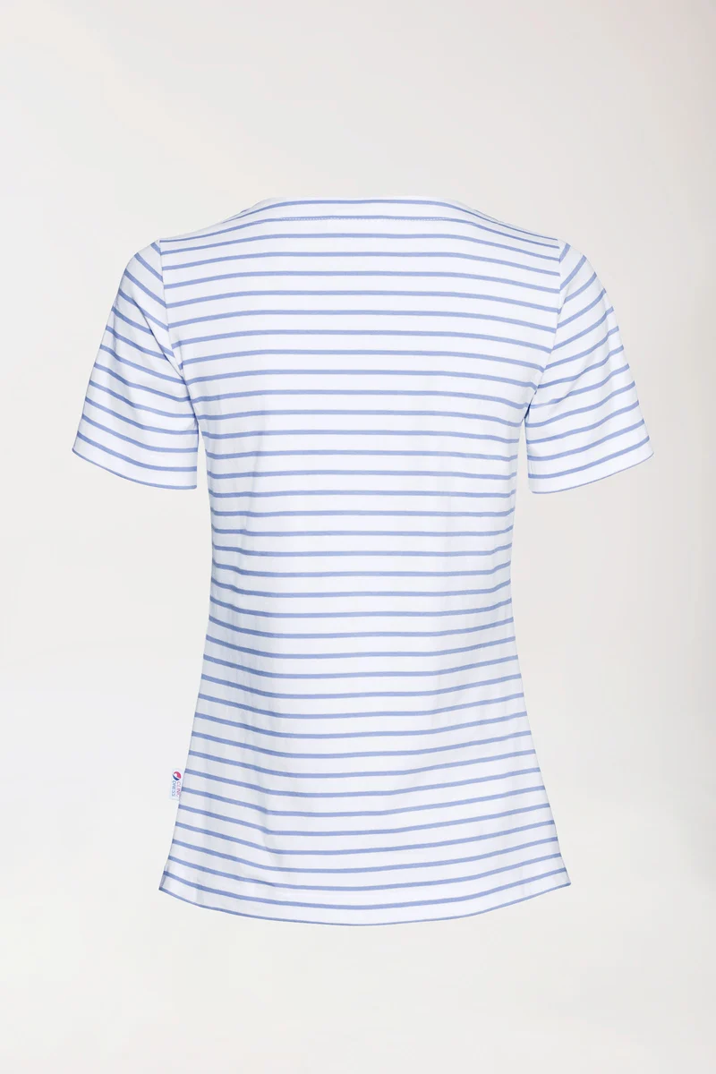 Shirt Damen - 1/2 Arm weiß/blau
