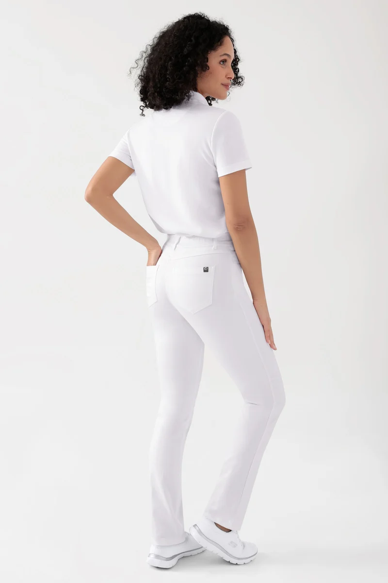 COMFY FLEX 5-Pocket Hose Damen - gerades Bein weiß