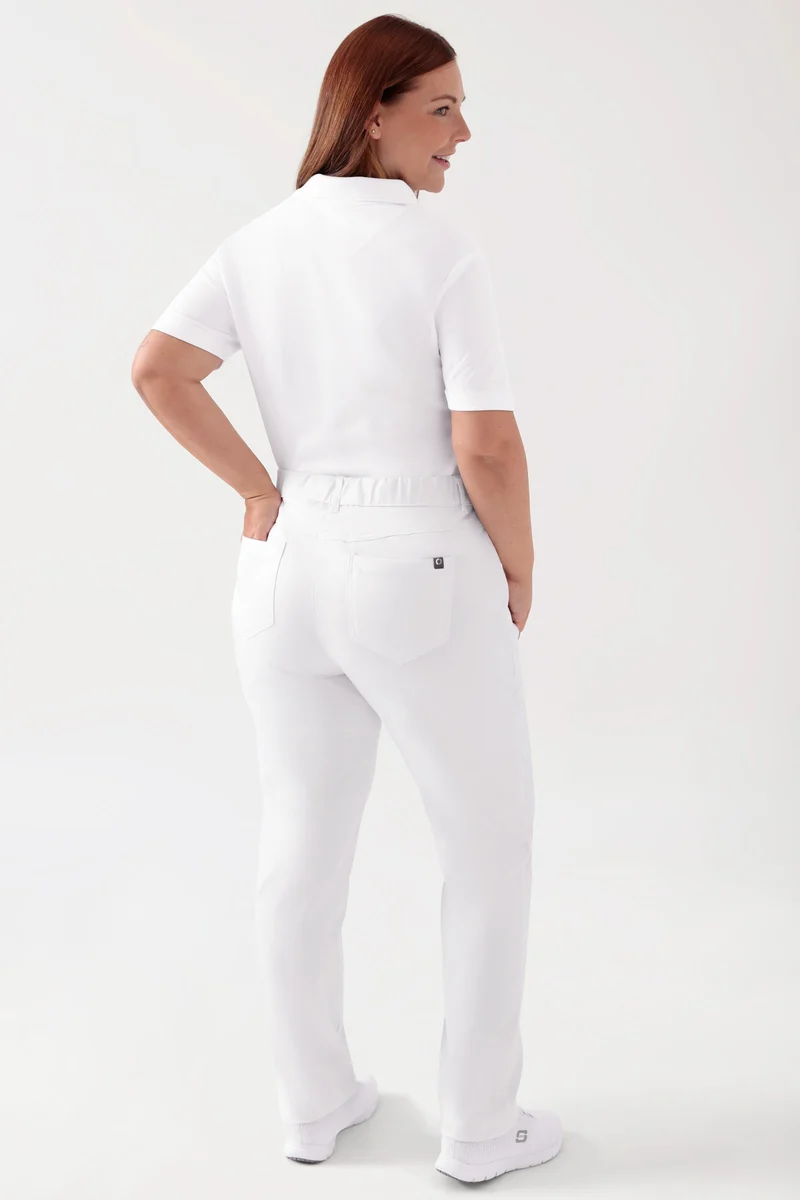 COMFY FLEX 5-Pocket Hose Damen - gerades Bein weiß