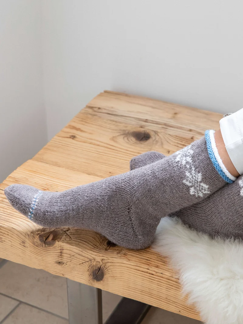Anleitung Socken mit Norwegersternen