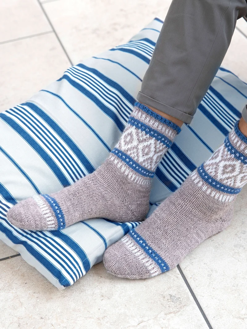 Anleitung Socken mit Norwegermuster