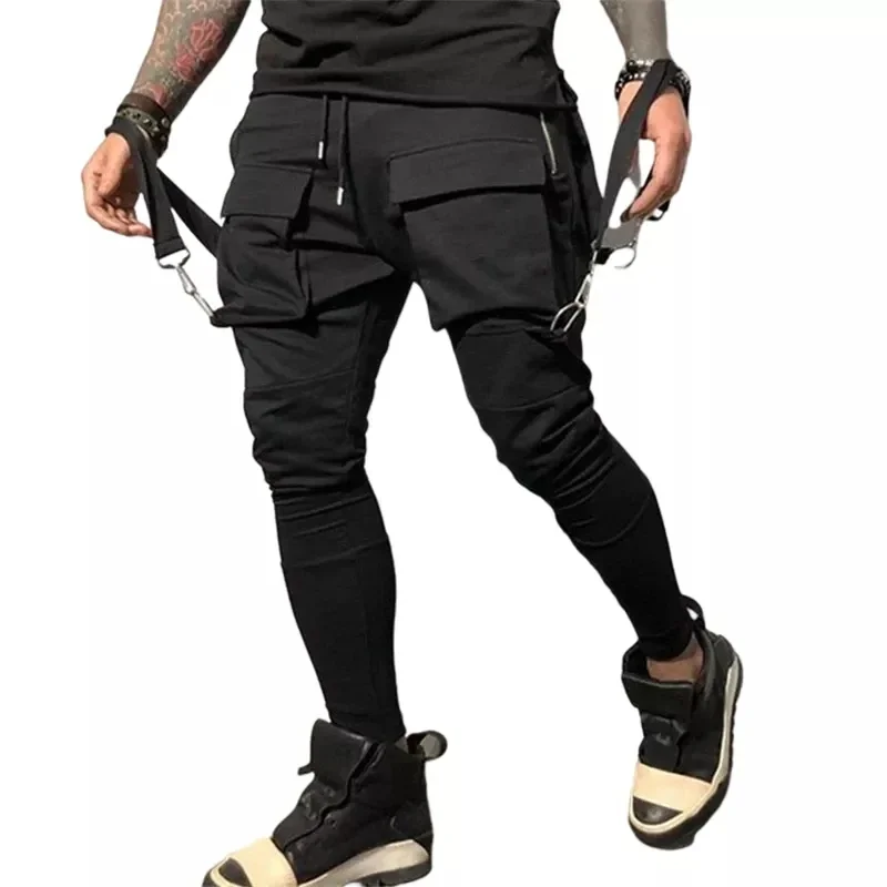 Herren Sporthose Jogger Jogginghose Sweatpants Trainingshose Cargo Hose mit Zip