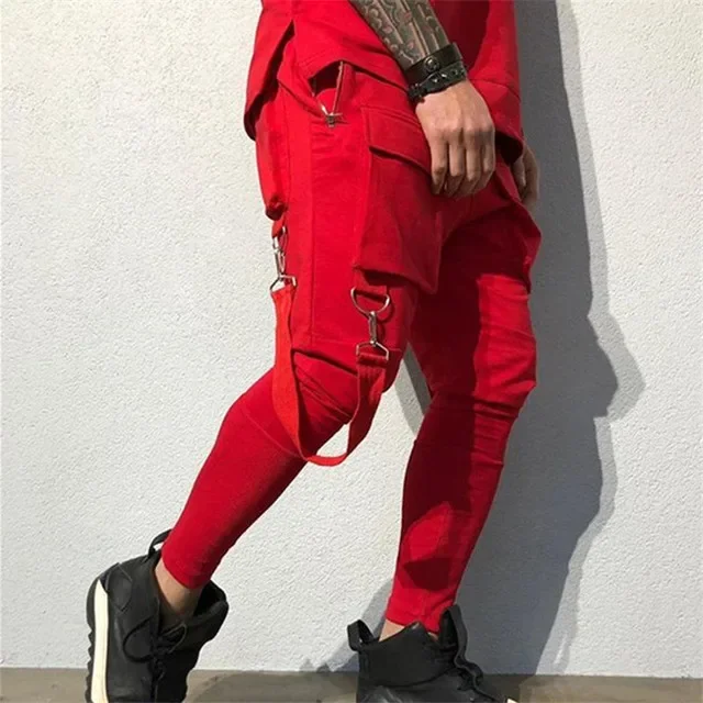 Herren Sporthose Jogger Jogginghose Sweatpants Trainingshose Cargo Hose mit Zip