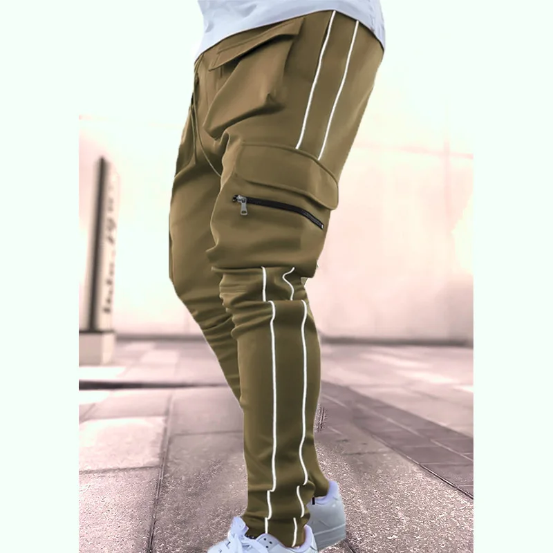 Herren Sporthose Jogger Jogginghose Sweatpants Trainingshose Cargo Hose mit Zip