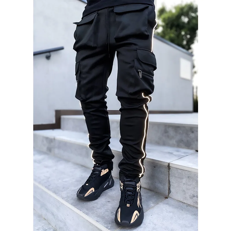 Herren Sporthose Jogger Jogginghose Sweatpants Trainingshose Cargo Hose mit Zip
