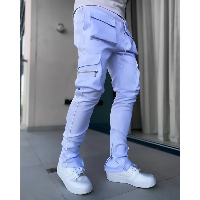 Herren Sporthose Jogger Jogginghose Sweatpants Trainingshose Cargo Hose mit Zip