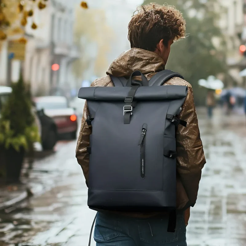 Kurierrucksack RollTop Rucksack Herren 36-55L wasserdicht Laptop Tasche Damen