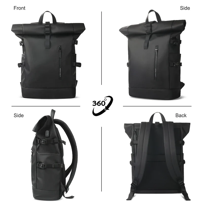 Kurierrucksack RollTop Rucksack Herren 36-55L wasserdicht Laptop Tasche Damen