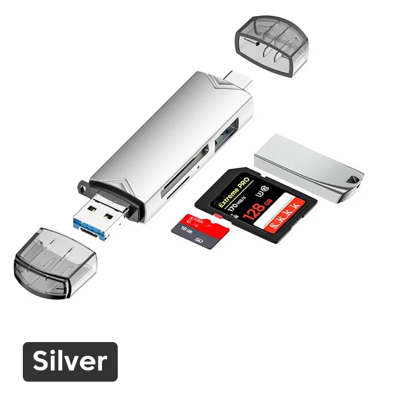 6 in1 Kartenleser USB Stick USB-C Speicherstick Memorystick Universal Adapter