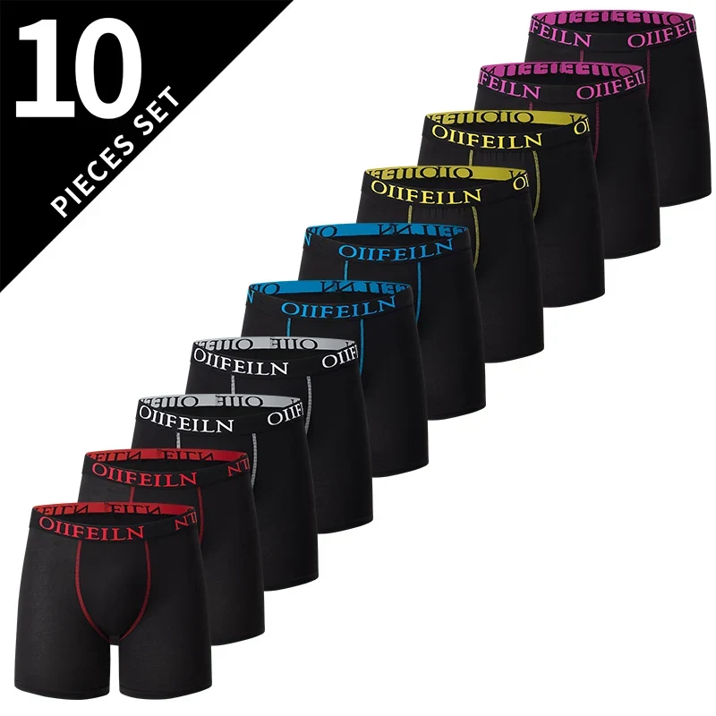 10er Pack Herren Boxershorts Unterhosen Basic Unterwäsche Boxer Shorts Gr 4XL