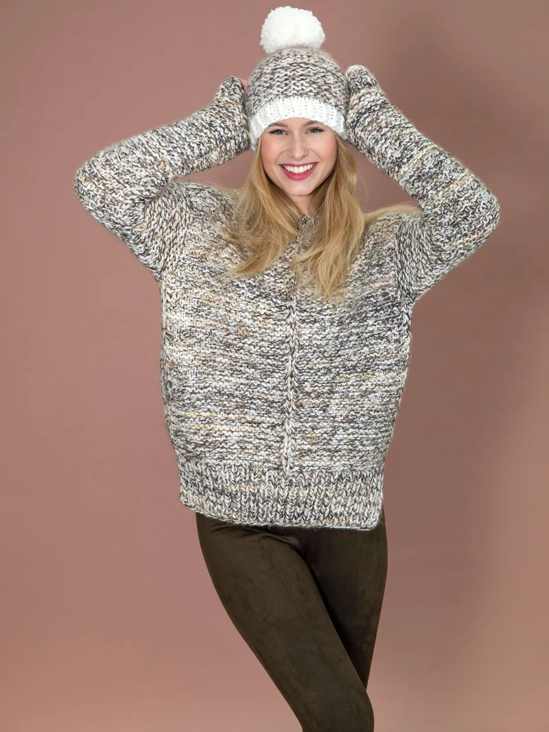 Anleitung Pulli kraus rechts mit Patentmasche