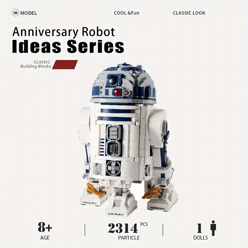 Technik Spielzeug R2D2 Modell Puzzle 2314 Teile 31CM Bausatz Kinder Geschenke