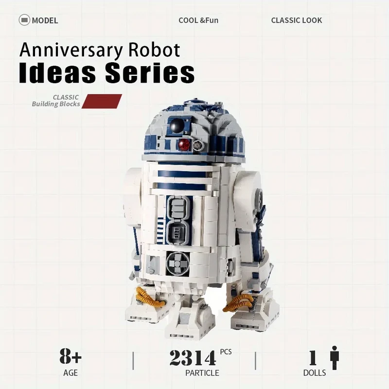 Technik Spielzeug R2D2 Modell Puzzle 2314 Teile 31CM Bausatz Kinder Geschenke