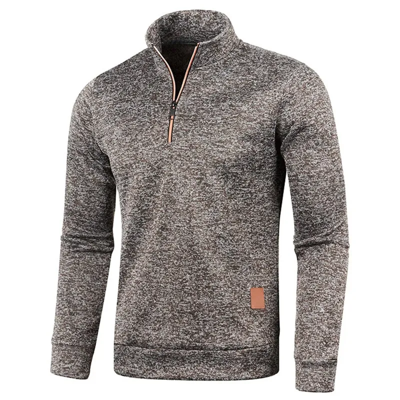 Herren Pullover Sweatshirt Troyer Pulli Sweater Stehkragen Zipper Langarmpulli