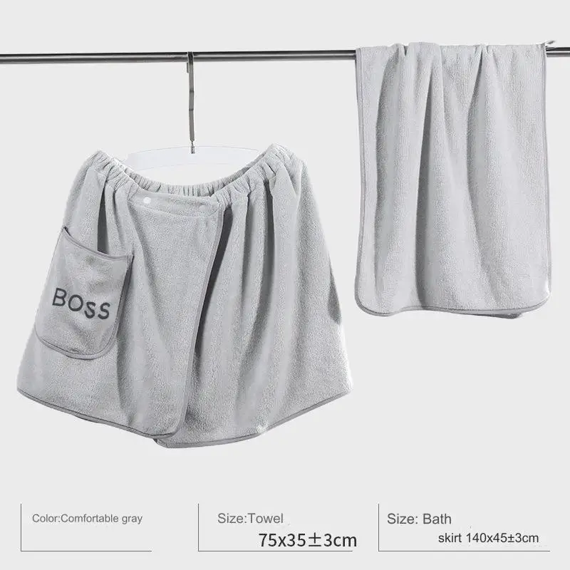 Saunatuch Set Herren Handtuch Saunakilt Sarong Kilt Wellness Sauna Tuch Handtuch