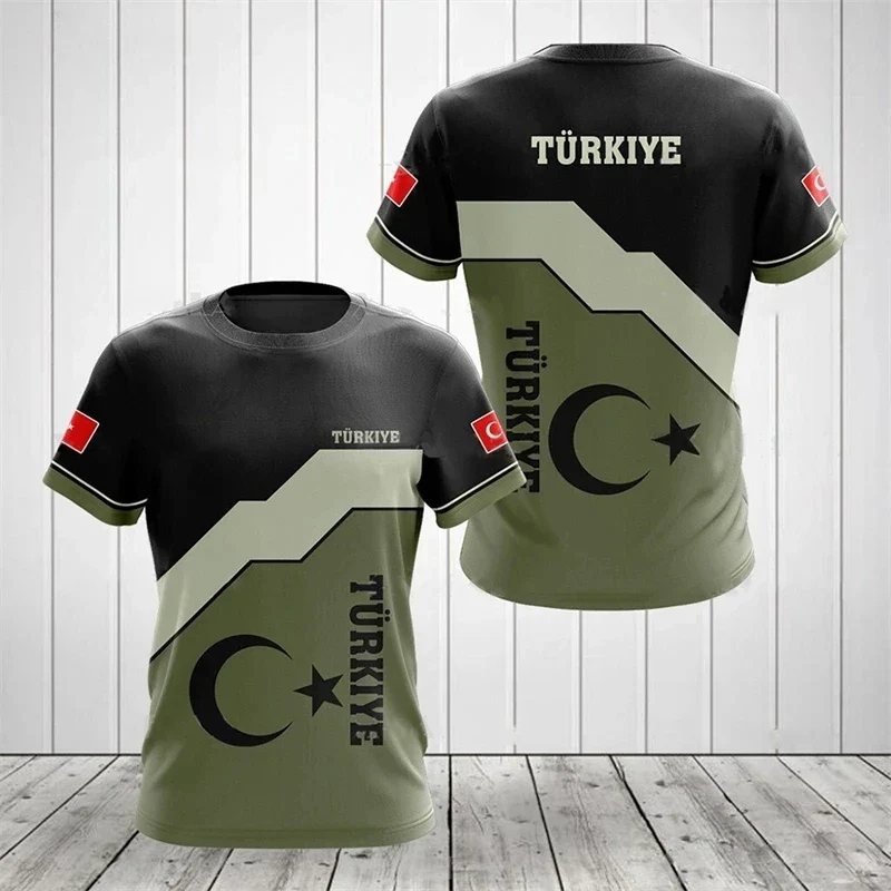 Herren T-Shirt Fashion Türkei Fan Trikot Rundhals Unisex Sommer Streetwear