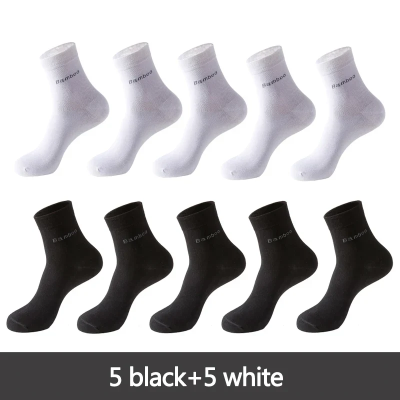 10 Paar Herren Business Socken aus Bambusfaser Atmungsaktives Größe 38-45