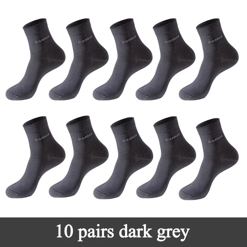 10 Paar Herren Business Socken aus Bambusfaser Atmungsaktives Größe 38-45