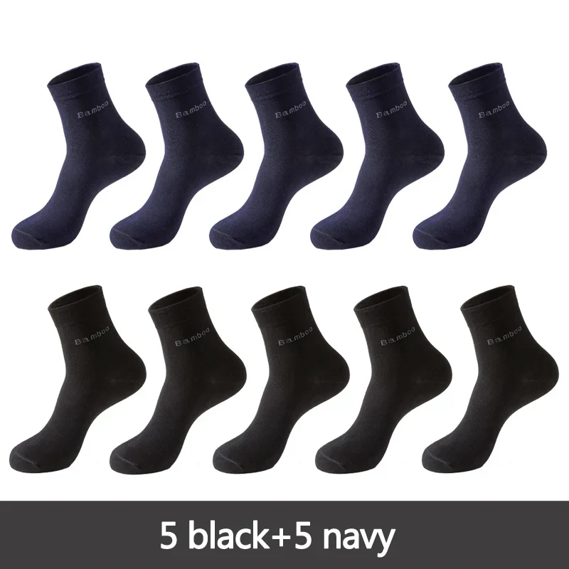 10 Paar Herren Business Socken aus Bambusfaser Atmungsaktives Größe 38-45