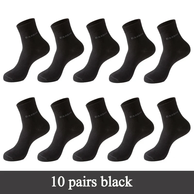 10 Paar Herren Business Socken aus Bambusfaser Atmungsaktives Größe 38-45