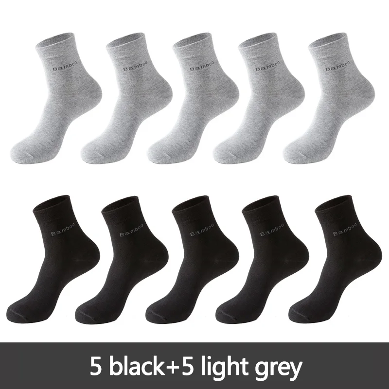 10 Paar Herren Business Socken aus Bambusfaser Atmungsaktives Größe 38-45