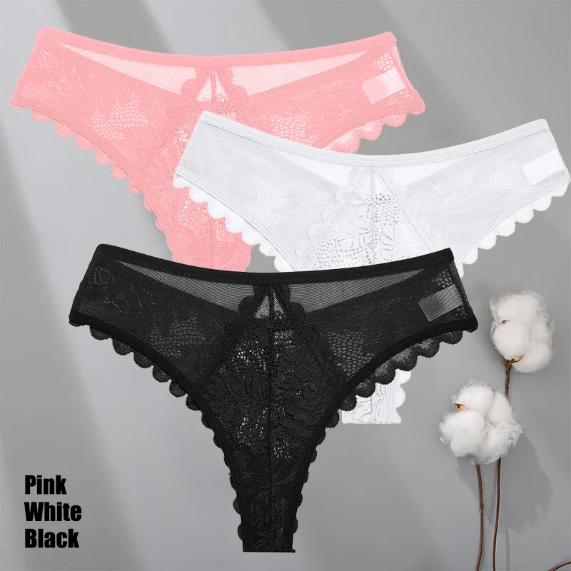 3Stk Frauen Tanga String Höschen Sexy Schlüpfer Slip Dessous Unterwäsche Panties