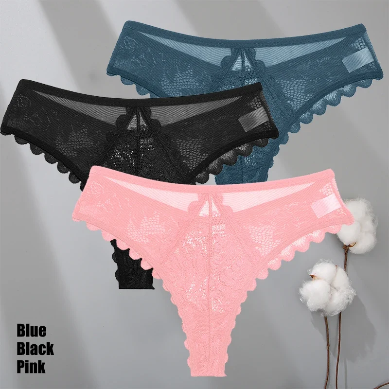 3Stk Frauen Tanga String Höschen Sexy Schlüpfer Slip Dessous Unterwäsche Panties