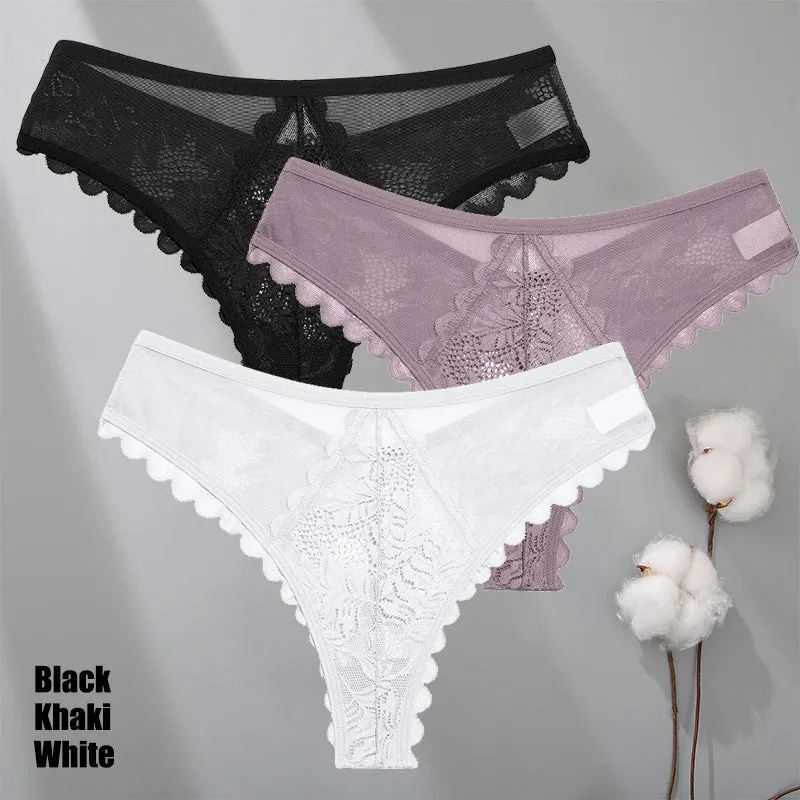 3Stk Frauen Tanga String Höschen Sexy Schlüpfer Slip Dessous Unterwäsche Panties