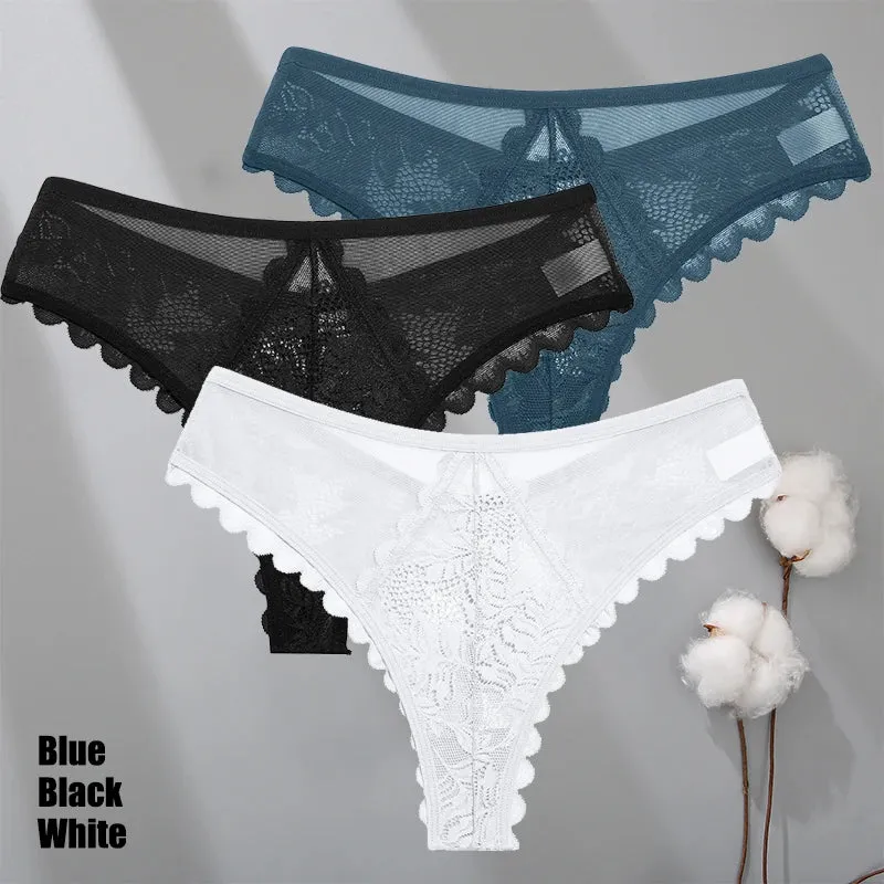 3Stk Frauen Tanga String Höschen Sexy Schlüpfer Slip Dessous Unterwäsche Panties