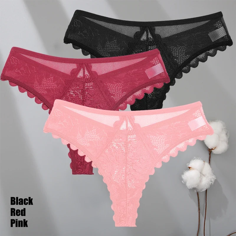 3Stk Frauen Tanga String Höschen Sexy Schlüpfer Slip Dessous Unterwäsche Panties