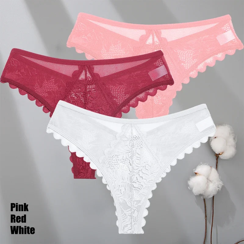 3Stk Frauen Tanga String Höschen Sexy Schlüpfer Slip Dessous Unterwäsche Panties