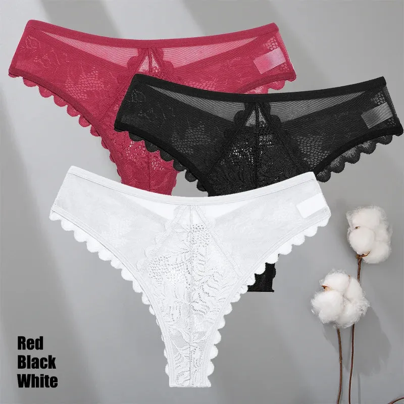 3Stk Frauen Tanga String Höschen Sexy Schlüpfer Slip Dessous Unterwäsche Panties