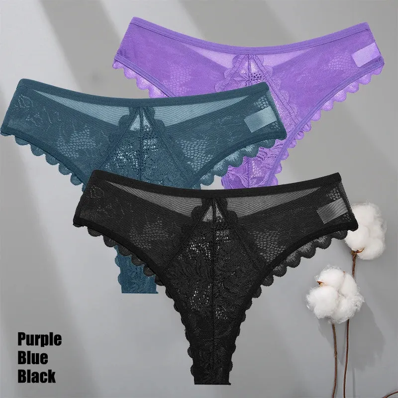 3Stk Frauen Tanga String Höschen Sexy Schlüpfer Slip Dessous Unterwäsche Panties
