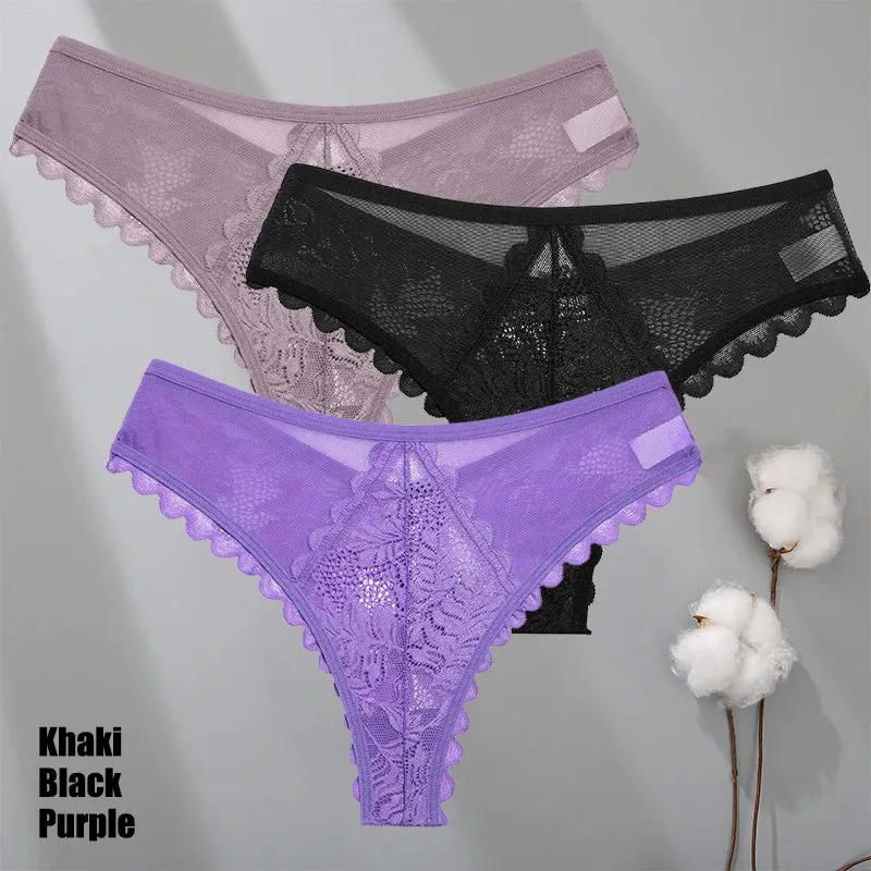 3Stk Frauen Tanga String Höschen Sexy Schlüpfer Slip Dessous Unterwäsche Panties