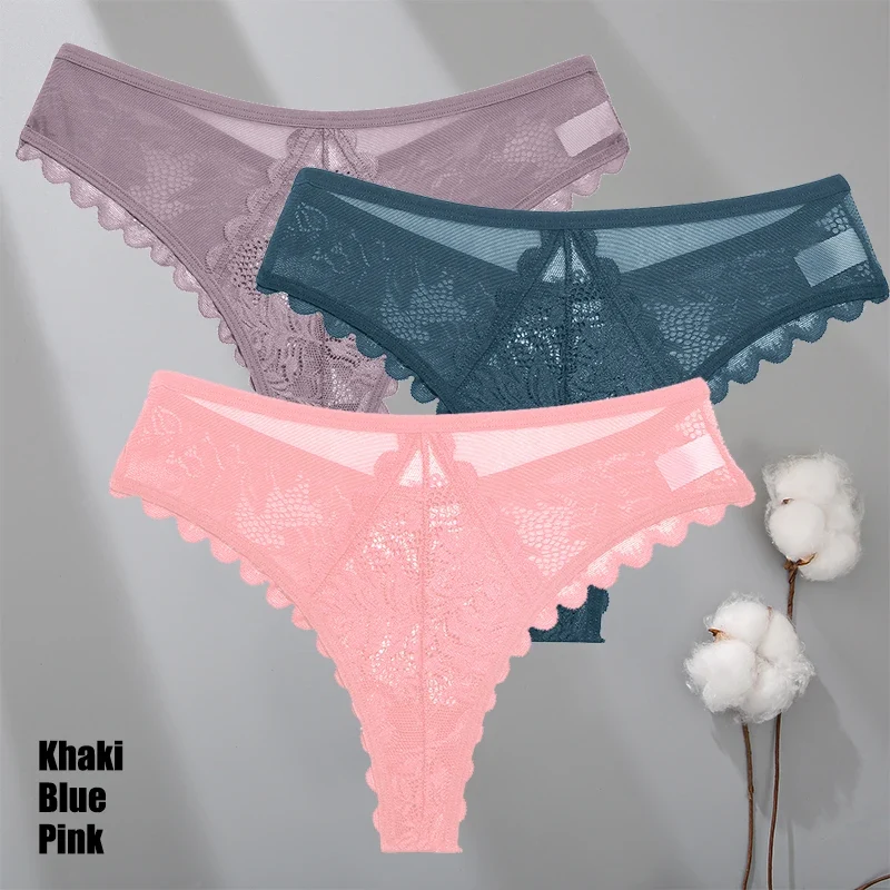 3Stk Frauen Tanga String Höschen Sexy Schlüpfer Slip Dessous Unterwäsche Panties
