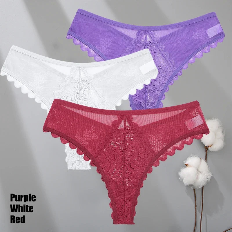 3Stk Frauen Tanga String Höschen Sexy Schlüpfer Slip Dessous Unterwäsche Panties