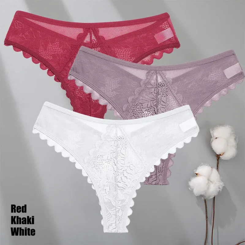 3Stk Frauen Tanga String Höschen Sexy Schlüpfer Slip Dessous Unterwäsche Panties