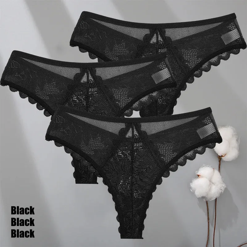 3Stk Frauen Tanga String Höschen Sexy Schlüpfer Slip Dessous Unterwäsche Panties