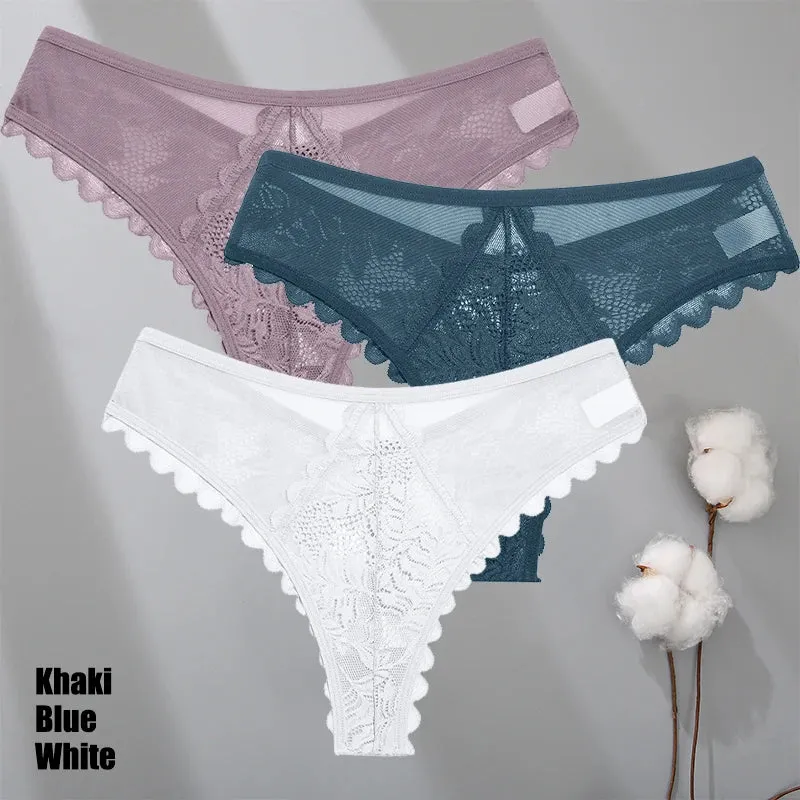 3Stk Frauen Tanga String Höschen Sexy Schlüpfer Slip Dessous Unterwäsche Panties