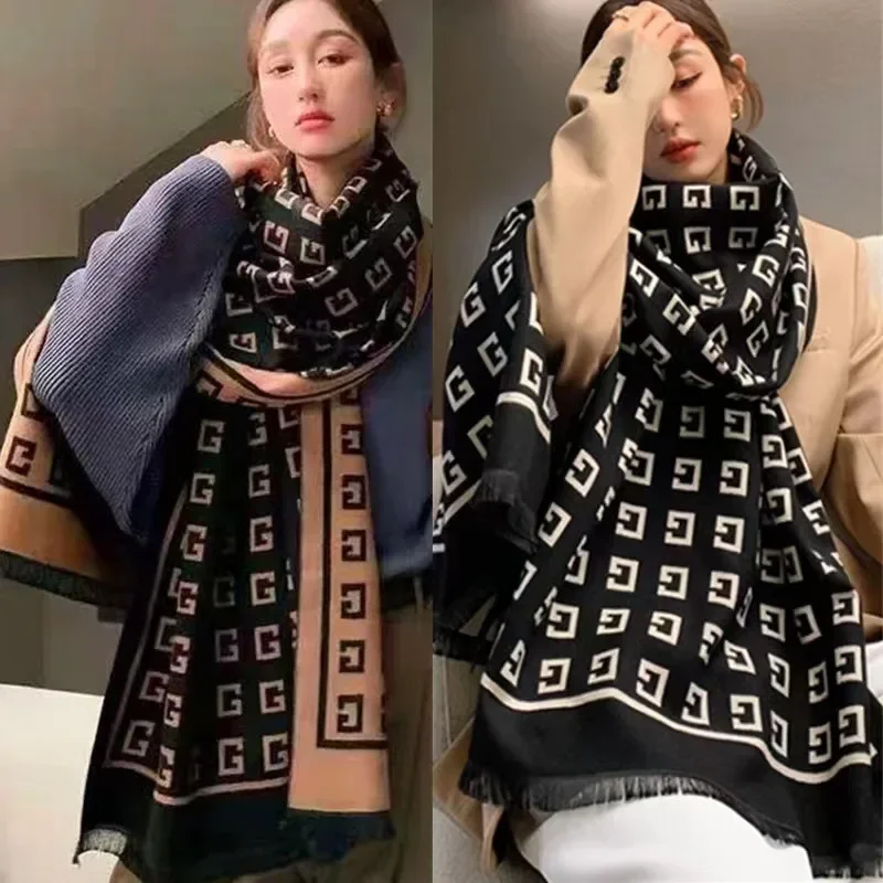 Damen Winterschal Stola Schlauchschal Halstuch Fashion Strickschal Loop Schal