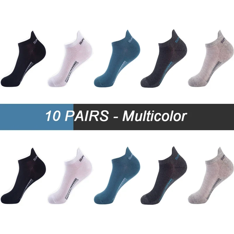 10 Paar Sneakers Socken Herren Damen Sport Freizeit Kurzsocken Füßlinge Gr 38–46
