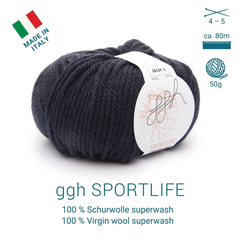 ggh Sportlife | Schurwolle | 80m/50g | 009 - Marine
