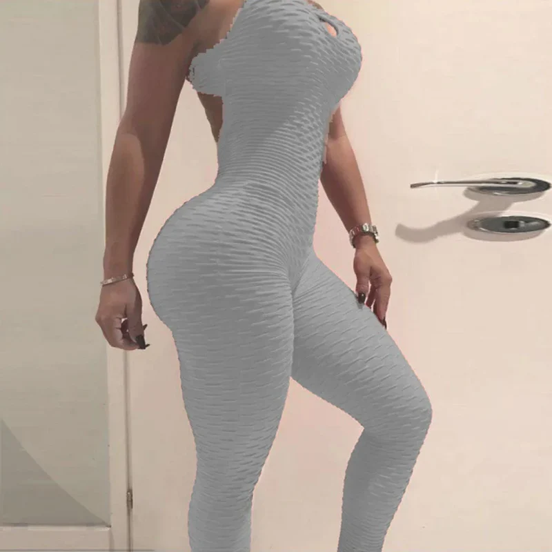 Yoga Fitness Overalls Jumpsuit Gym Stretch Leggings Jogging Anzug Top Push Up