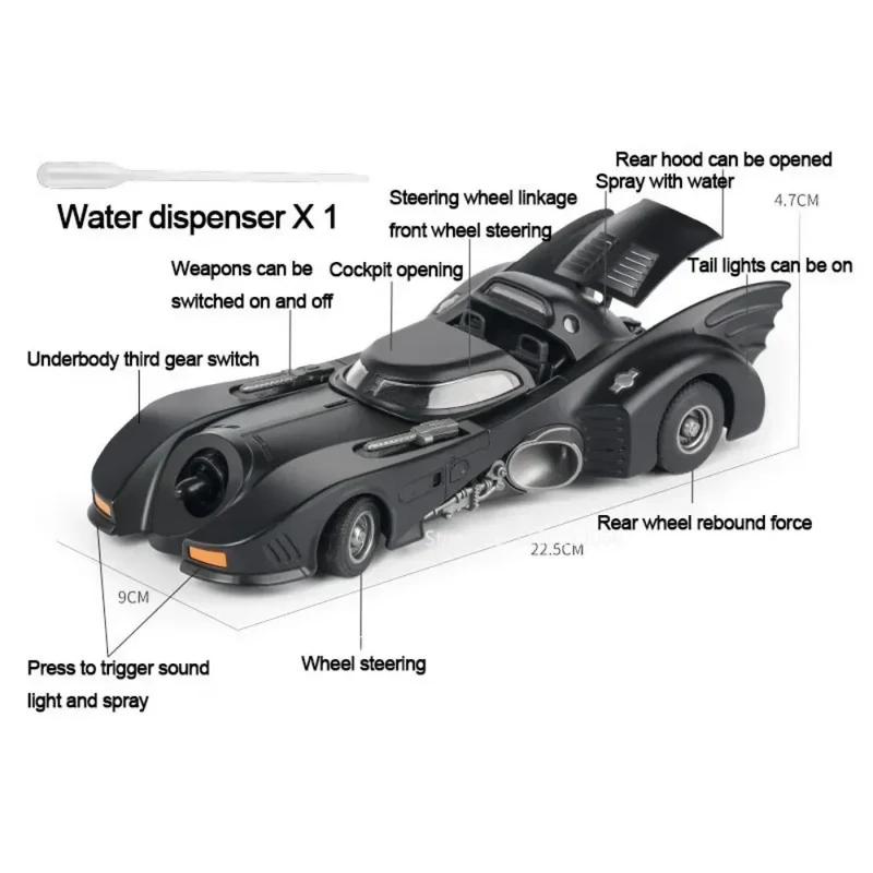 1:24 Modellauto Batmobile Metall Spielzeug Kinder Automodell Geschenk