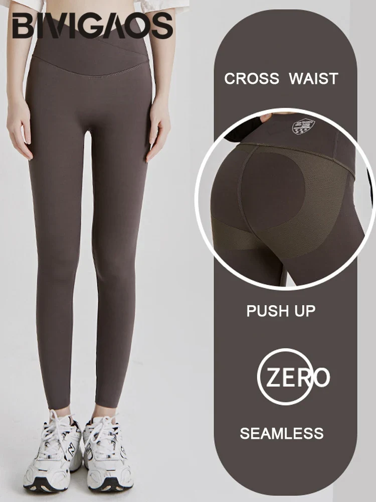 Yoga Leggings Push Up Damen Sport Hose Fitness Gym Stretch Leggins Jogginghose