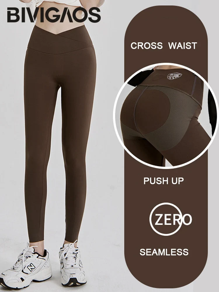 Yoga Leggings Push Up Damen Sport Hose Fitness Gym Stretch Leggins Jogginghose