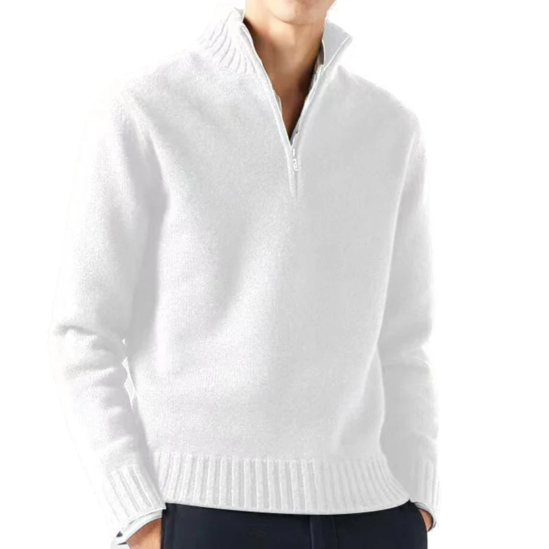Herren Pullover Sweatshirt Troyer Pulli Sweater Stehkragen Zipper Langarmpulli